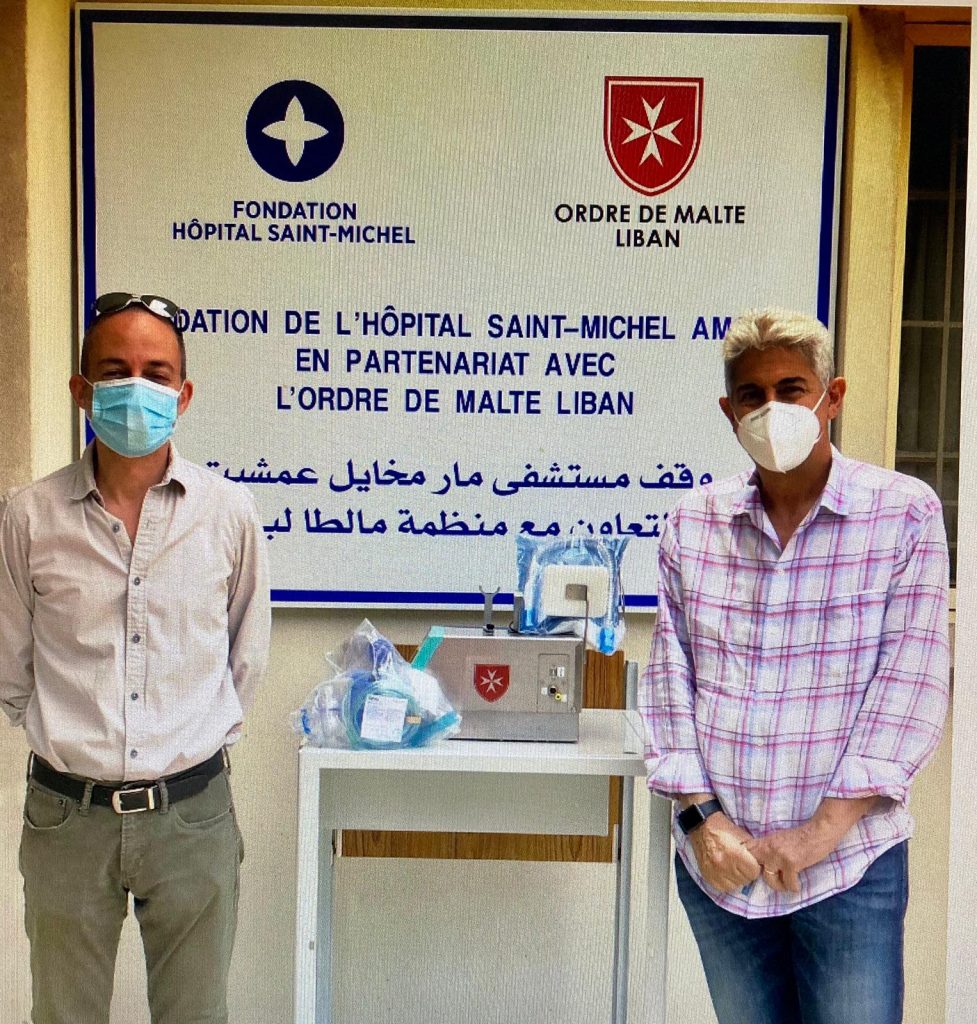 nella foto Thierry Zakhia Fondaz. Osp. S.Michel e il Prof. Amine Haddad direttore medico Ordine di Malta Libano